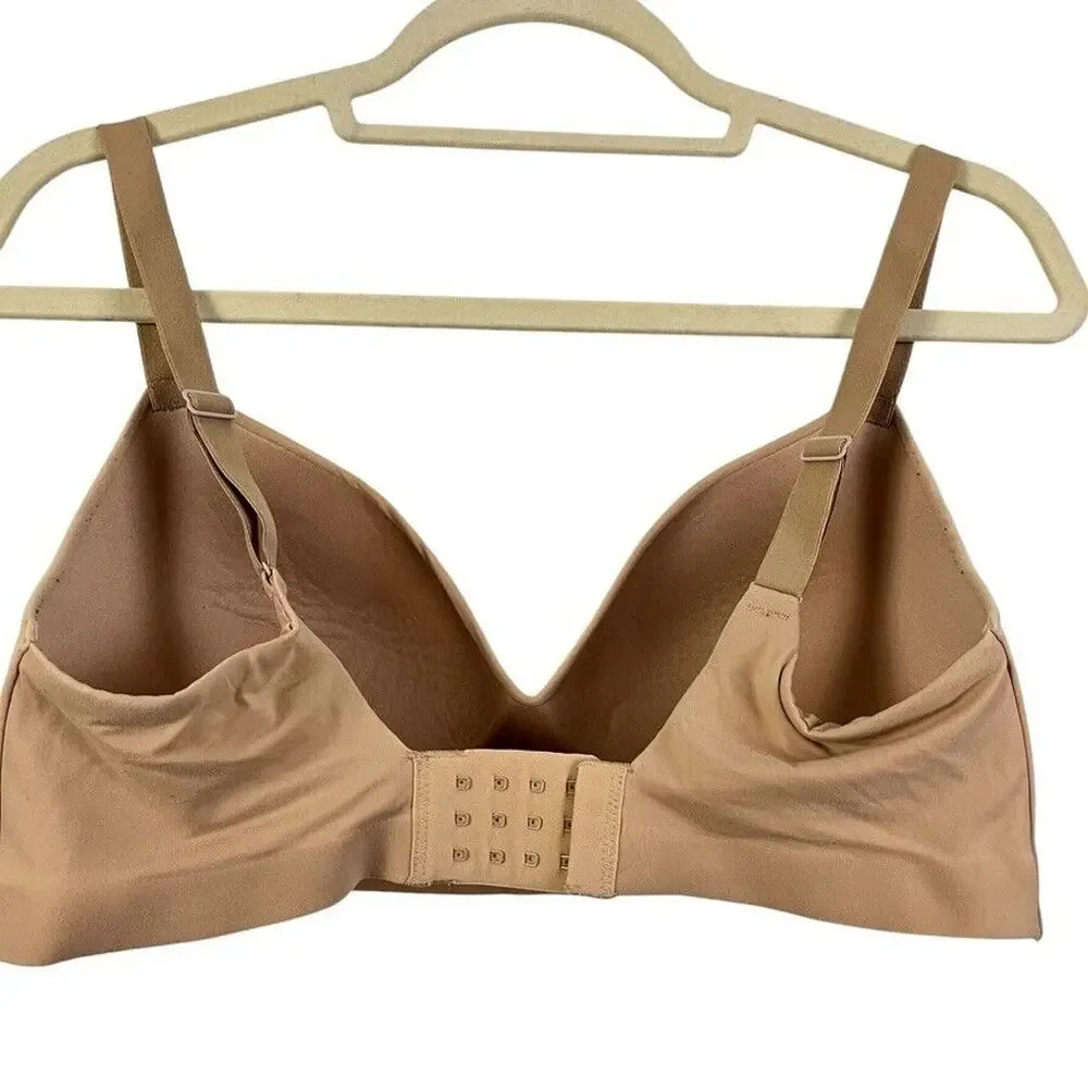 Soma Enbliss Wireless Womens Beige Tan Back Close Adjustable Bra Stretch 38D